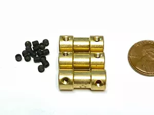 3 Pieces 4mm x 6mm 4x6 Motor Coupling Coupler Drive Shaft Connector boat bxr A25 - Picture 1 of 3