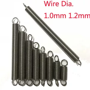 Extensión de acero inoxidable 304 resortes de tensión de resorte pequeño diapositiva de alambre 1,0 mm/1,2 mm - Imagen 1 de 3