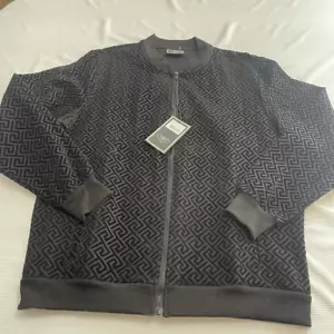 NWT Casa Moda Black Knit Bomber Jacket Size Large New - Picture 1 of 8