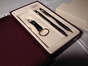 Cross Century Black & Gold Pen & 0.5 Pencil Key Ring New In Box 2571 Made In Usa - Picture 1 of 3