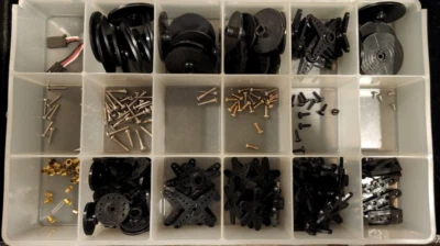 LARGE Lot of Assorted Plastic Servo Arms for RC Airplane/Car/Helicopter w/case - Image 1 of 4
