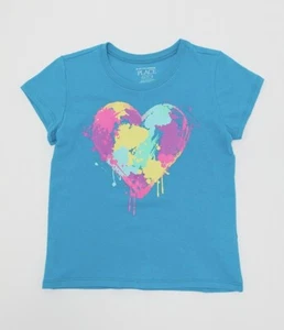 Children's Place Girl T-Shirt Short Sleeve Printed Heart Size XL (14 y.o ) NWT - Picture 1 of 5