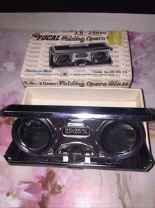 Vintage 70s Kmart Focal Precision Made Folding Opera Glass 2.5x25 mm w Box Jap M - Picture 1 of 3
