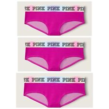 Lot Of 3 VICTORIA'S SECRET PINK LOGO HIPSTER PANTYFuture Pink M Sealed