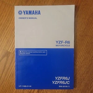 OEM YAMAHA YZF-R6 (2017-2021) OWNER'S MANUAL PRINTED 2017 LIT-11626-31-54/30-60 - Picture 1 of 3