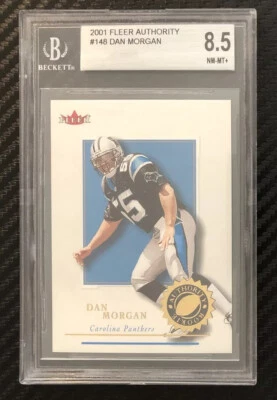 2001 Fleer Authority Dan Morgan RC Carolina Panthers Card #148 BGS 8.5 - Image 1 of 2