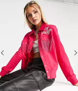 Love Moschino Fuscia Fringe Jacket RRP $300 - Picture 1 of 4