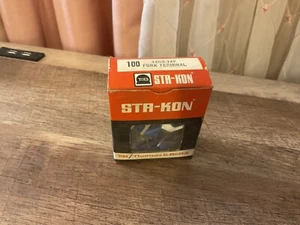 STA-KON CONNECTOR 14RB-14F VINYL INSULATED 1/4" FORK 18-14 AWG  (M-216) - Picture 1 of 1