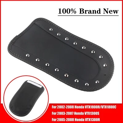 Guardabarros trasero PU negro con tachuelas tachuelas asiento individual para Honda VTX1800C/C1 VTX1800R Foto 1 de 4