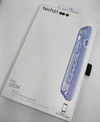 Apple Iphone 7 8 SE2 SE3 Tech21 Evo Gem case Soft Gel  back cover T21 5406 Lilac - Image 1 of 4