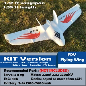 Kit de avión RC FPV Flying Wing 3,37 ft envergadura Delta Wings avión hágalo usted mismo avión - Imagen 1 de 17