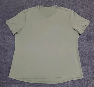 Lululemon Shirt Mens XXL Green V Neck Athletic Lightweight T Shirt - Picture 1 of 7