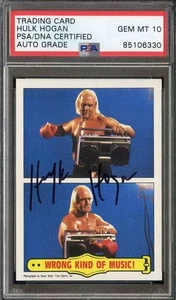 Hulk Hogan PSA/DNA Auto 10 1985 Topps WWF #56 HOF *AB0388 - Picture 1 of 2