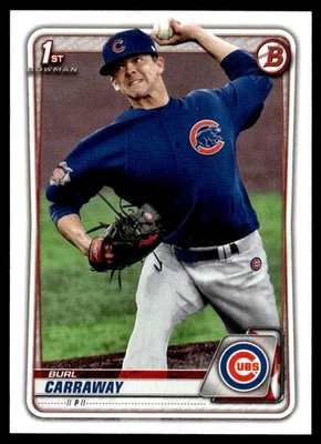 2020 Bowman Draft Burl Carraway Chicago Cubs #BD-25 - Image 1 of 2
