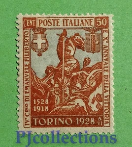U390-REGNO D'ITALIA 1928 EMANUELE FILIBERTO E LA VITTORIA 50c MNH - Bild 1 von 2