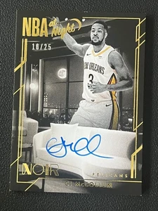 CJ McCollum 2024-25 Panini Noir NBA At Night Auto Gold 10/25 #NBA-CJM - Picture 1 of 2