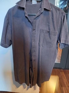Vintage Kurzarm Hemd in grau - Bild 1 von 2
