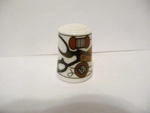 DEDAL VINTAGE PORCELANA JAPÓN NOCIONES DE COSTURA - Imagen 1 de 6