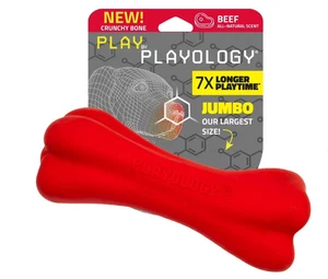 Juguete para perro Playology Jumbo Crunchy Bone - Carne perfumada con sonido crujiente ENVÍO GRATUITO - Imagen 1 de 3