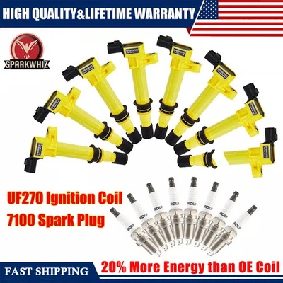 8x Ignition Coil and Spark Plug set For Dodge Ram 1500 4.7L V8 2002-2007 UF270 - Image 1 of 4