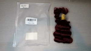 99J Deep Wave Bulk Human Hair for Braiding 18 Inch 50G Burgundy Curly Human Hair - Picture 1 of 6