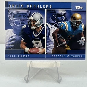 2001 Topps Combos #TC6 Inserto Troy Aikman Freddie Mitchell UCLA Dallas Cowboys - Imagen 1 de 2