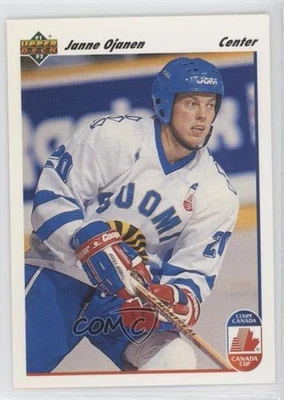 1991-92 Upper Deck Canada Cup UD Logo Hologram Janne Ojanen #25 - Image 1 of 2