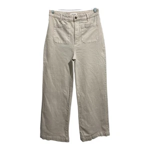 Pantalones de mezclilla Rolla’s Sailor para mujer 30 australianos 12 beige tiro alto pierna ancha utilitarios - Imagen 1 de 12