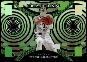 2022-23 Panini Obsidian #10 Tyrese Haliburton Tunnel Vision Etch Green #/25 E1 - Bild 1 von 2