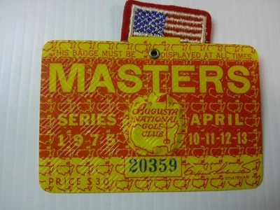 INSIGNIA MASTERS 1975 JACK NICKLAUS CAMPEÓN AUGUSTA BOLETO NACIONAL RECUERDO Foto 1 de 4