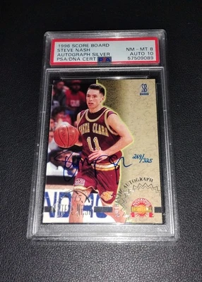 Steve Nash  RC 1996-97 Score Board Rookie Autograph PSA 8 NM-MT Auto 10 SP - Image 1 of 3