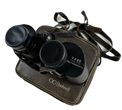 Binoculares Banner de Bushnell 7X35 7•10 vintage años 60 con estuche de cuero y correas Foto 1 de 4