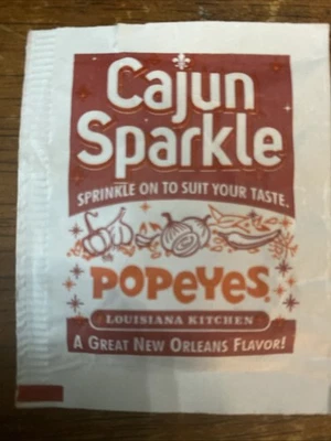 New Popeyes “Cajun Sparkle” Single Serving Packet Discontinued Hard To Find Rare - Image 1 of 3