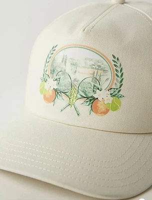 Free People Movement FP Baseball Cap White Womens OSFM Strapback - Image 1 of 4