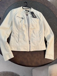 Only Damen Jacke Kunstleder Bandit PU Biker Noos Gr. 36, Beige - Bild 1 von 4