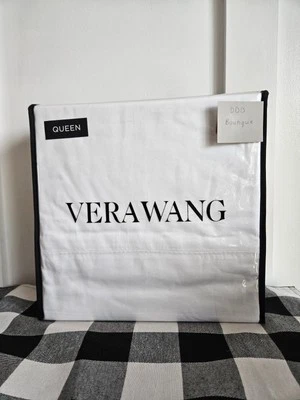 Juego de Sábanas Vera Wang Simple Dot Queen Algodón Blanco con Bordado Blanco Foto 1 de 4