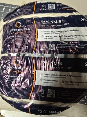 Copperweld 12/2 NM-B + G Copper-Clad Aluminum 600V 250'