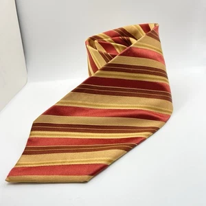 Boss Hugo Boss Orange Gestreifte Herrenkrawatte 100 % Seide Hergestellt in Italien 58,5” X 3,75” - Bild 1 von 15
