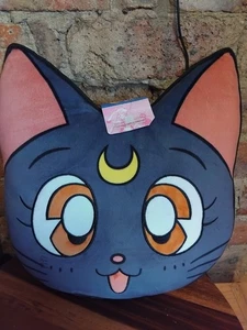 Sailor Moon Luna Cat Cushion Plush Soft Toy With Tags 13.5 X 12 Inches - Foto 1 di 5
