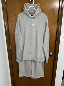 Nuevo sin etiquetas Conjunto de sudadera con capucha y pantalones grises Nike Air Jordan Flight polar talla XXL - Imagen 1 de 16