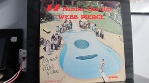WEBB PIERCE AUTOGRAPH ON COVER OF 14 NUMBER ONE HITS - Picture 1 of 1