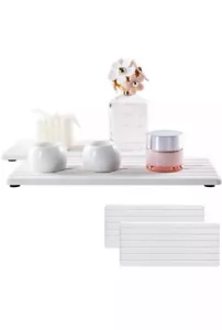 2 PEZZI Sottobicchieri Diatomite Assorbenti Acqua Rettangolari (12,2"x5,5") Bianco - Foto 1 di 10