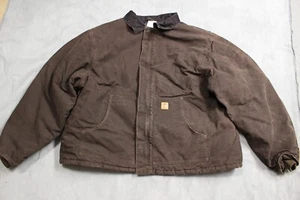 Vintage Carhartt J22 Herren Gr. 4XL Arctic Brown Detroit Quilted Line Barn Jacke - Bild 1 von 16