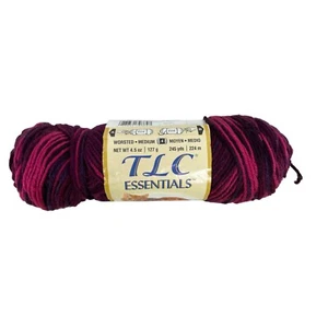 Red Heart TLC Essentials Yarn Razzle Pink Purple Ombré 4.5 oz Acrylic AT521 - Picture 1 of 5