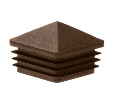 LOGISTSYSTEM 10x Pfostenkappen Pyramide 80x80 mm Quadratisch Braun Kappe Kunststoff Deckel