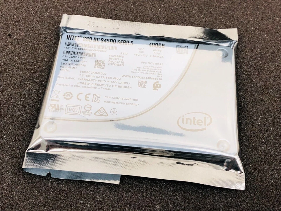Intel DC S4500 SSDSC2KB480G7 SSDSC2KB480G701 480gb SSD Solid State Drive SSD - Image 1 of 1
