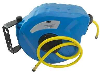 Avvolgitubo Aria Compressa  Attacco 1/4 Fissaggio a Parete Muro con Tubo 12 Mt - Immagine 1 di 3