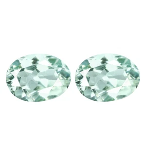 3.32Ct IF 2Pcs Pair AttraCt IF ive Oval Cut 7.9 x 5.9 mm AAA Green Sillimanite - Bild 1 von 5