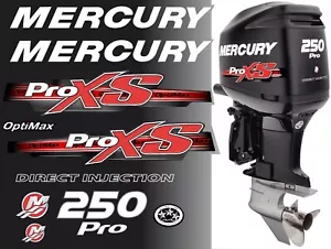 MERCURY OptiMax ProXS 250 Outboard DIRECT INJECTION / Set Decal / Stickers kit - Foto 1 di 1