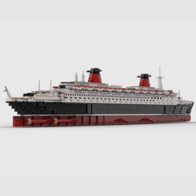 1/400 Scale SS France Large Steamship Fit for 10294 2673 Bricks MOC-62291 Gift - Image 1 of 4